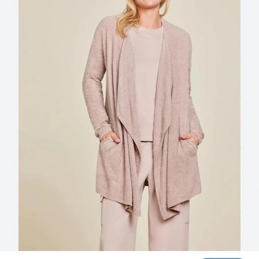 Barefoot Dreams Bamboo Chic Lite Open Front Cardigan Sweater Medium